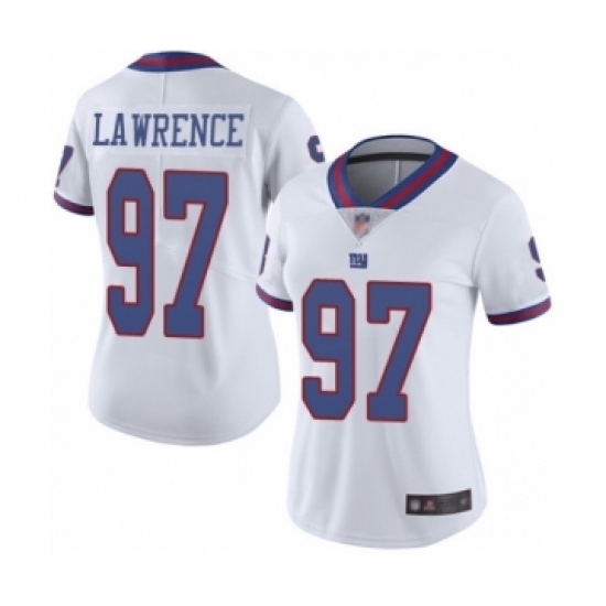 Women's New York Giants #97 Dexter Lawrence Limited White Rush Vapor Untouchable Football Jersey - Ujersey