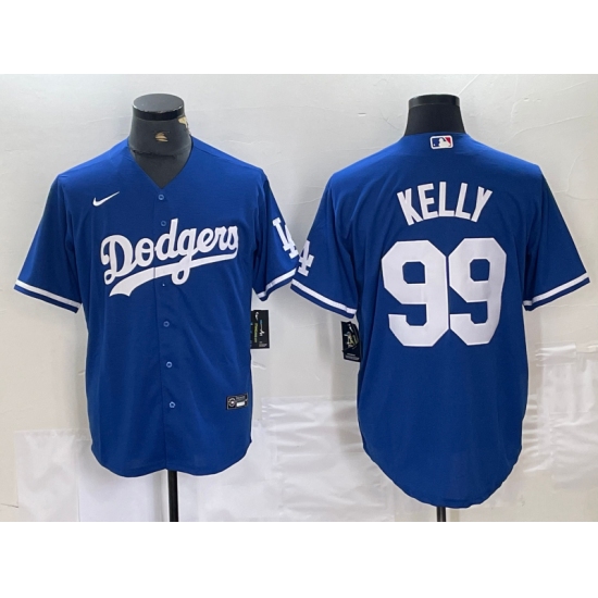 Men's Los Angeles Dodgers #99 Joe Kelly Blue Stitched Cool Base Nike Jerseys - Ujersey
