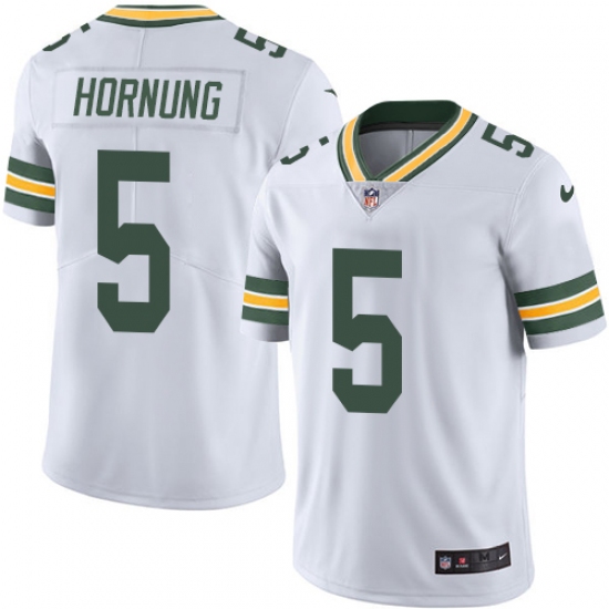 Men's Nike Green Bay Packers #5 Paul Hornung White Vapor Untouchable Limited Player NFL Jersey - Ujersey