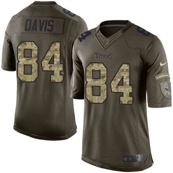 Men's Nike Tennessee Titans #84 Corey Davis Elite Green Salute to Service NFL Jersey - Ujersey
