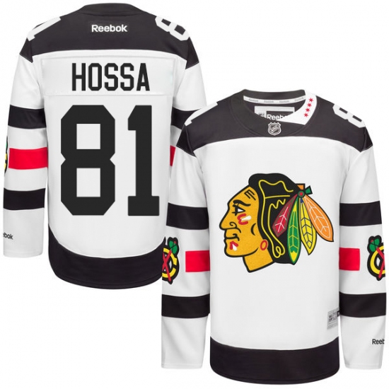 Youth Reebok Chicago Blackhawks #81 Marian Hossa Authentic White 2016 Stadium Series NHL Jersey - Ujersey