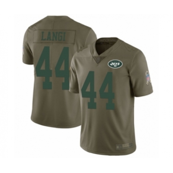 Youth New York Jets #44 Harvey Langi Limited Olive 2017 Salute to Service Football Jersey - Ujersey