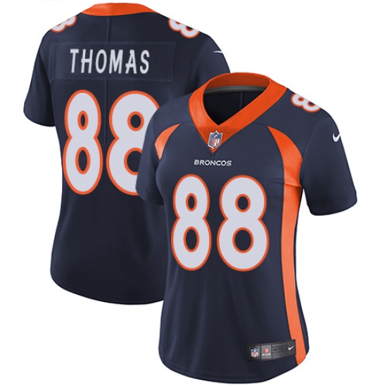 Women's Nike Denver Broncos #88 Demaryius Thomas Elite Navy Blue Alternate NFL Jersey - Ujersey
