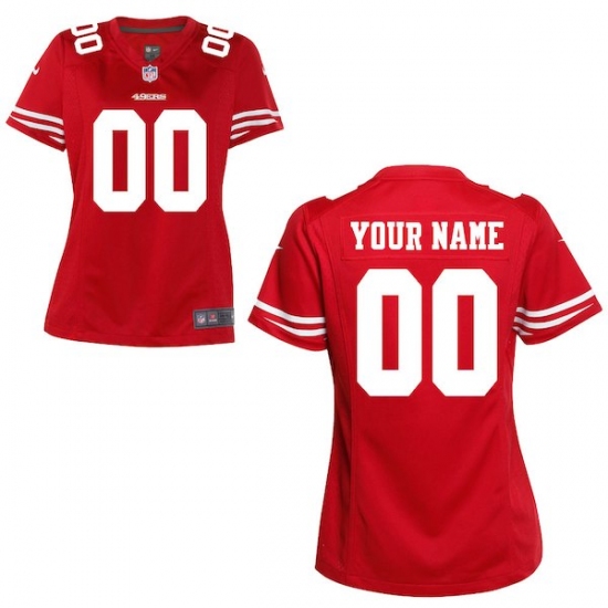 Women's San Francisco 49ers Nike Scarlet Custom Game Jersey - Ujersey