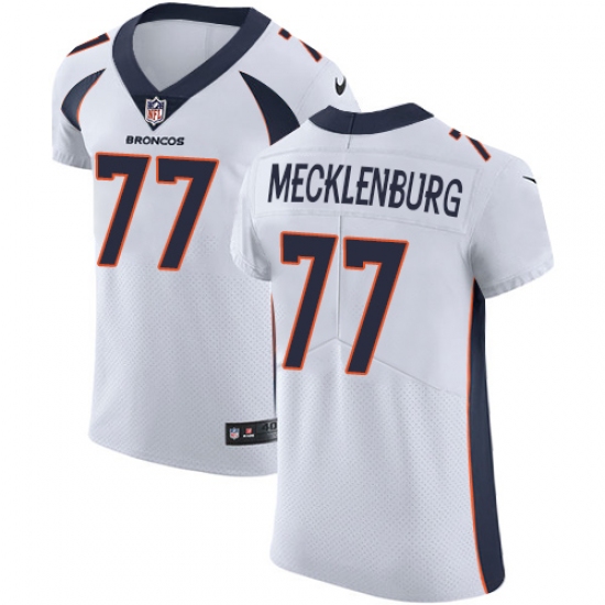 Men's Nike Denver Broncos #77 Karl Mecklenburg White Vapor Untouchable Elite Player NFL Jersey - Ujersey