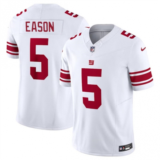 Men's New York Giants #5 Jacob Eason White 2023 F.U.S.E. Vapor Untouchable Limited Football Stitched Jersey - Ujersey