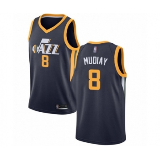 Youth Utah Jazz #8 Emmanuel Mudiay Swingman Navy Blue Basketball Jersey - Icon Edition - Ujersey