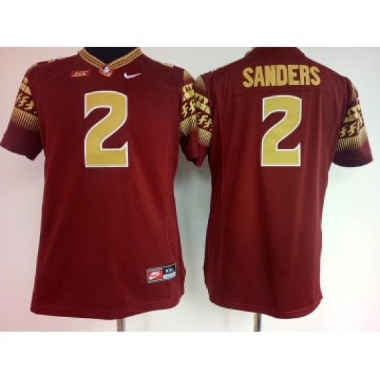 Florida State Seminoles 2 Deion Sanders Red College Football Jersey - Ujersey