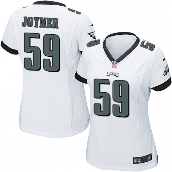 Women's Nike Philadelphia Eagles #59 Seth Joyner Game White NFL Jersey - Ujersey