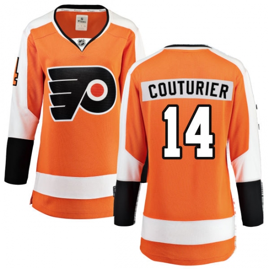 Women's Philadelphia Flyers #14 Sean Couturier Fanatics Branded Orange Home Breakaway NHL Jersey - Ujersey