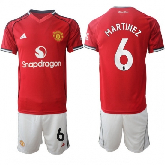 Men Manchester United 2026 Soccer Jerseys Red #6 MARTINEZ