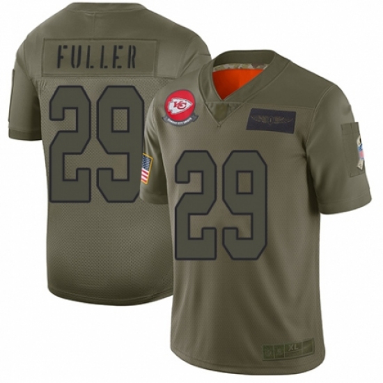 Women's Kansas City Chiefs #29 Kendall Fuller Limited Camo 2019 Salute to Service Football Jersey