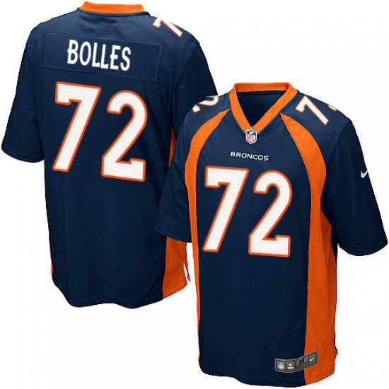 Men's Nike Denver Broncos #72 Garett Bolles Game Navy Blue Alternate NFL Jersey - Ujersey