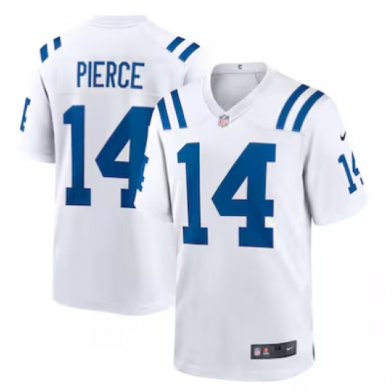Men's Indianapolis Colts #14 Alec Pierce Limited White Royal Player Jersey - Ujersey
