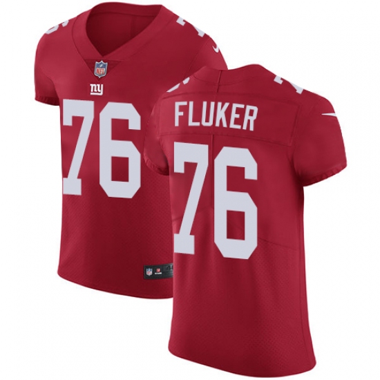 Men's Nike New York Giants #76 D.J. Fluker Red Alternate Vapor Untouchable Elite Player NFL Jersey - Ujersey