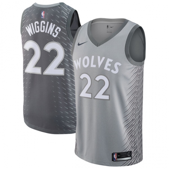 Women's Nike Minnesota Timberwolves #22 Andrew Wiggins Swingman Gray NBA Jersey - City Edition - Ujersey