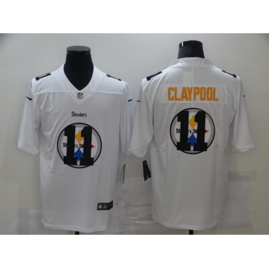 Men's Pittsburgh Steelers #11 Chase Claypool White Nike White Shadow Edition Limited Jersey - Ujersey