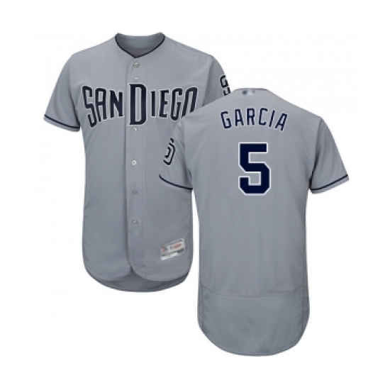 Men's San Diego Padres #5 Greg Garcia Authentic Grey Road Cool Base Baseball Jersey - Ujersey