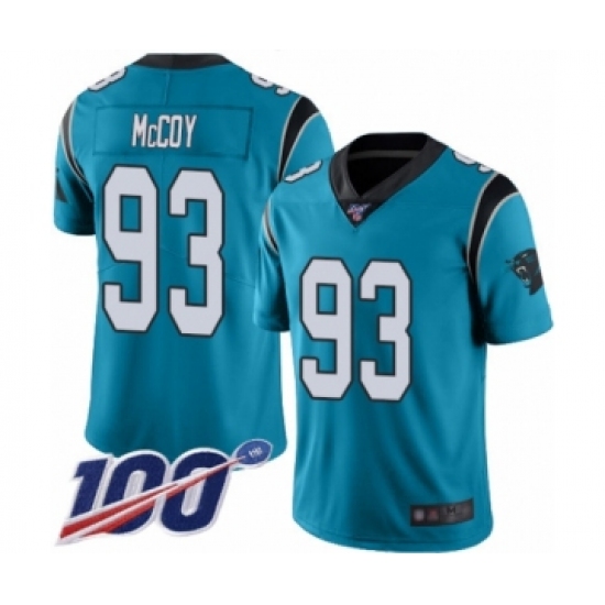 Men's Carolina Panthers #93 Gerald McCoy Blue Alternate Vapor Untouchable Limited Player 100th Season Football Jersey - Ujersey