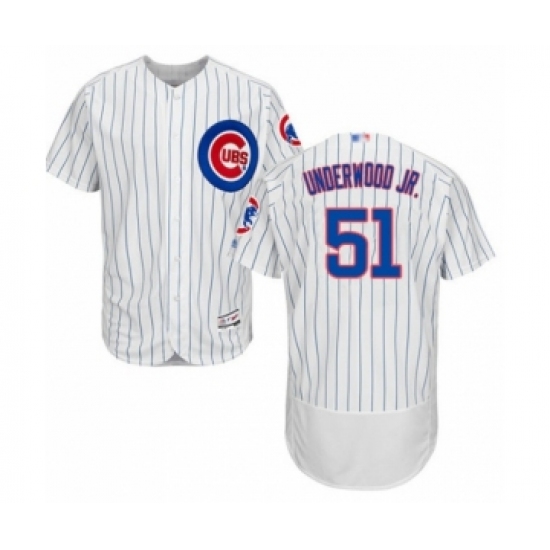 Men's Chicago Cubs #51 Duane Underwood Jr. White Home Flex Base Authentic Collection Baseball Player Jersey - Ujersey