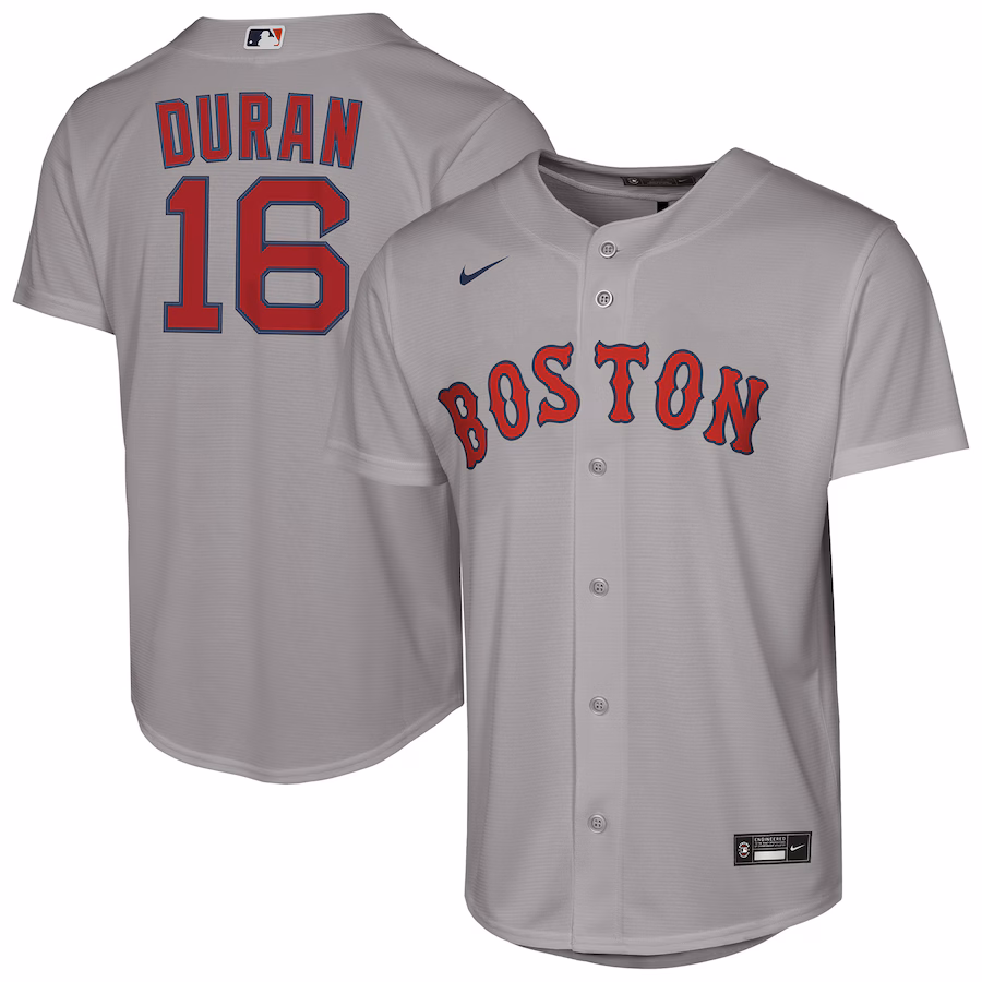 Youth Boston Red Sox Jarren Duran Nike Gray Road Replica Jersey - Ujersey