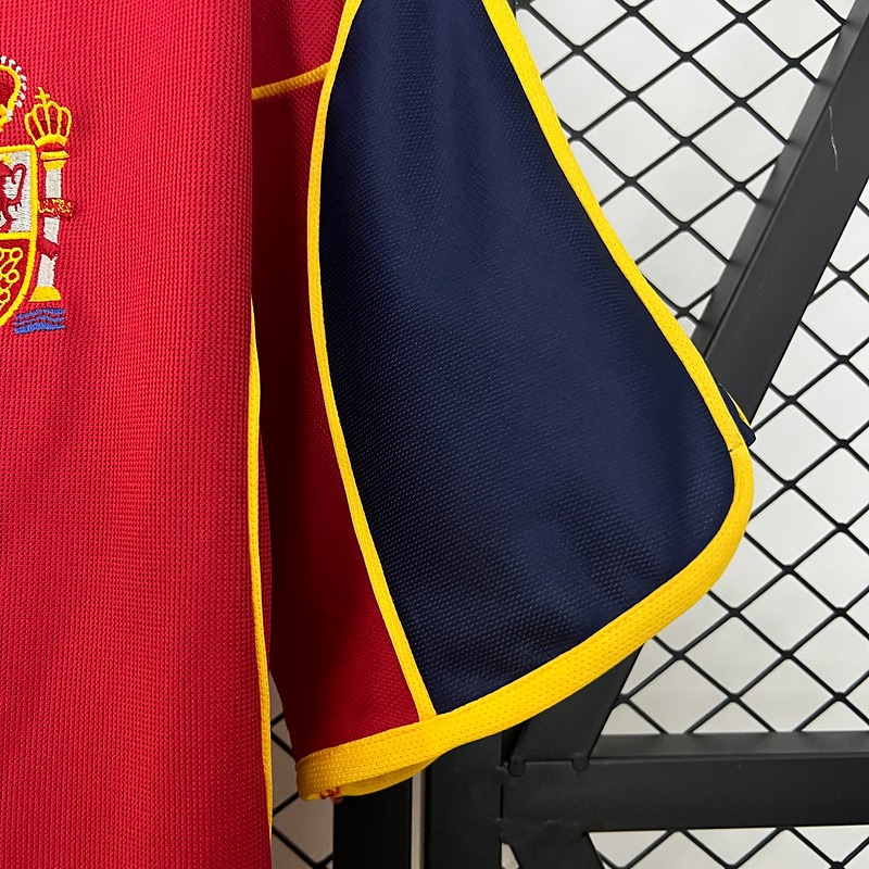 Spain Retro Soccer Jersey Home Custom Shirt 2000 - ujerseystore