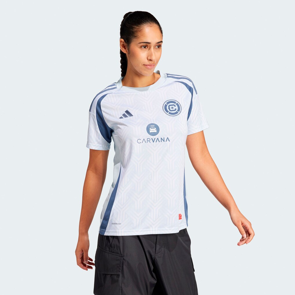 Women's Chicago Fire adidas Light Blue 2025 The Municipal Kit Replica Jersey - Ujersey