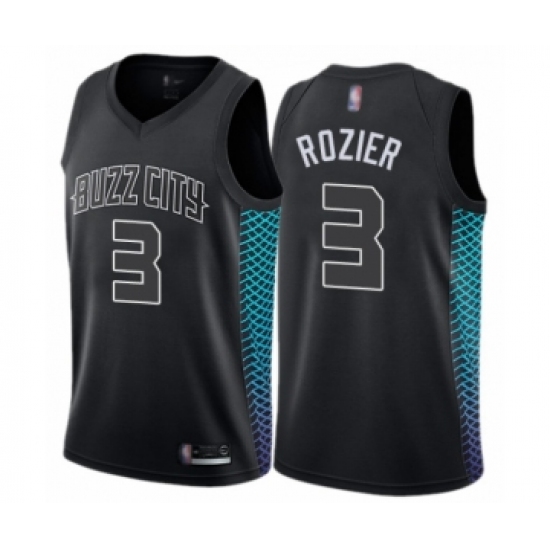 Youth Jordan Charlotte Hornets #3 Terry Rozier Swingman Black Basketball Jersey - City Edition - Ujersey