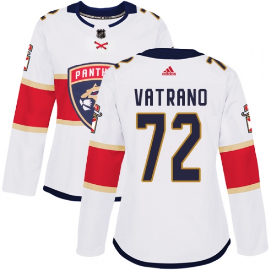 Women's Adidas Florida Panthers #72 Frank Vatrano Authentic White Away NHL Jersey - Ujersey