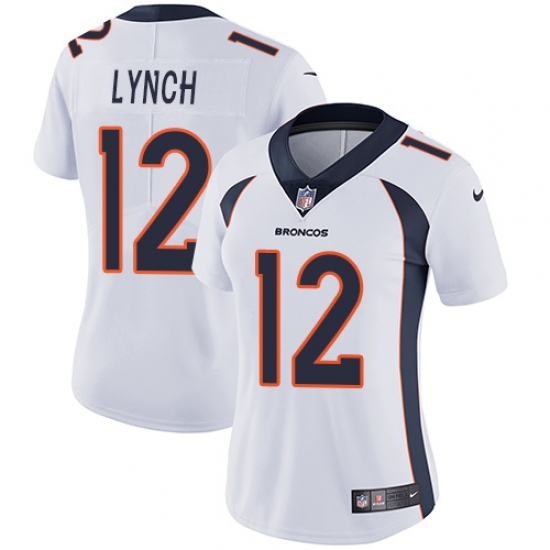Women's Nike Denver Broncos #12 Paxton Lynch Elite White NFL Jersey - Ujersey