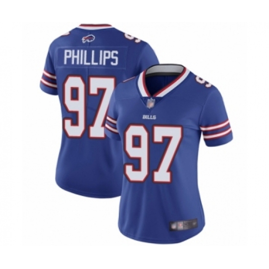 Women's Buffalo Bills #97 Jordan Phillips Royal Blue Team Color Vapor Untouchable Elite Player Football Jersey - Ujersey