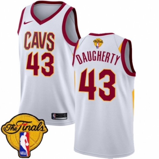 Women's Nike Cleveland Cavaliers #43 Brad Daugherty Authentic White 2018 NBA Finals Bound NBA Jersey - Association Edition - Ujersey