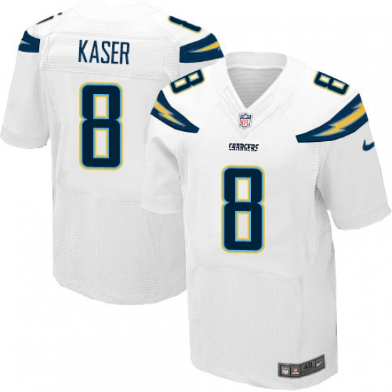 Men's Nike Los Angeles Chargers #8 Drew Kaser Elite White NFL Jersey - Ujersey