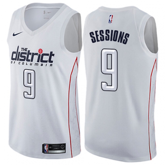 Women's Nike Washington Wizards #9 Ramon Sessions Swingman White NBA Jersey - City Edition