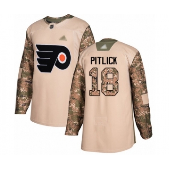 Youth Philadelphia Flyers #18 Tyler Pitlick Authentic Camo Veterans Day Practice Hockey Jersey - Ujersey