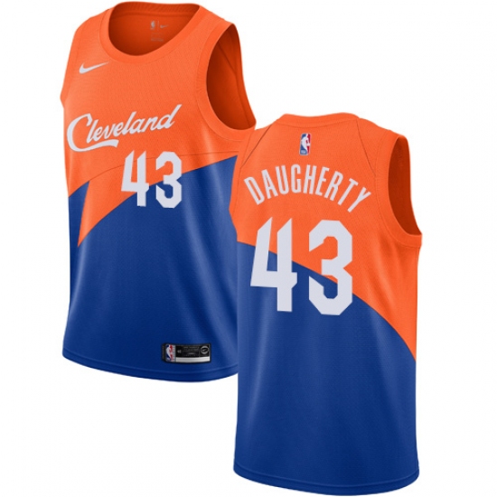 Women's Nike Cleveland Cavaliers #43 Brad Daugherty Swingman Blue NBA Jersey - City Edition