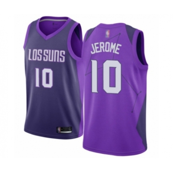 Men's Phoenix Suns #10 Ty Jerome Authentic Purple Basketball Jersey - City Edition - Ujersey