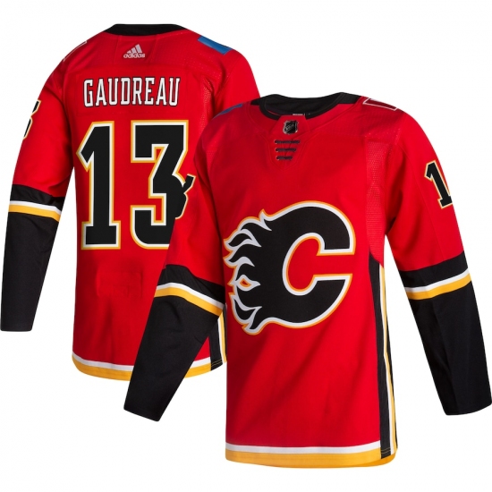 Men's Calgary Flames #13 Johnny Gaudreau adidas Red 2020-21 Alternate Authentic Player Jersey - Ujersey