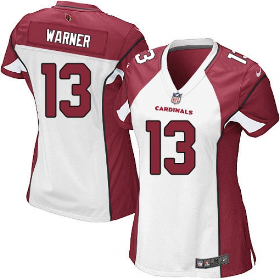 Women's Nike Arizona Cardinals #13 Kurt Warner Game White NFL Jersey - Ujersey