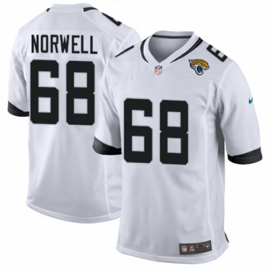 Men's Nike Jacksonville Jaguars #68 Andrew Norwell Game White NFL Jersey - Ujersey