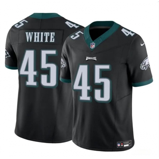 Men's Philadelphia Eagles #45 Devin White Black 2023 F.U.S.E Vapor Untouchable Limited Football Stitched Jersey - Ujersey