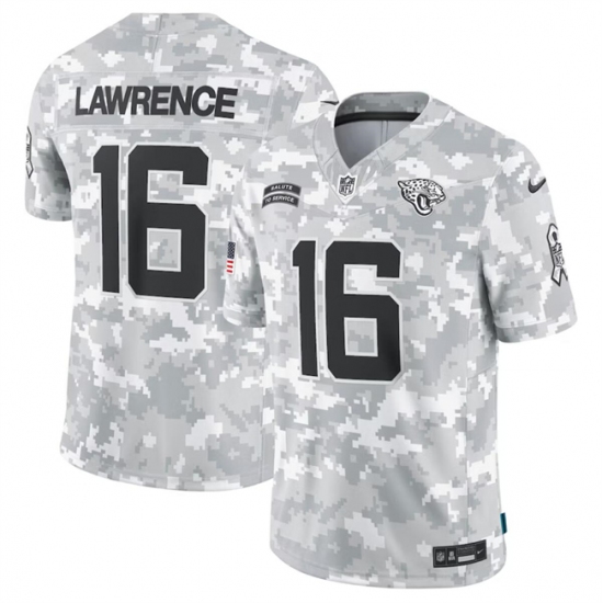 Men's Jacksonville Jaguars #16 Trevor Lawrence 2024 Arctic Camo Salute To Service Limited Stitched Football Jersey - Ujersey
