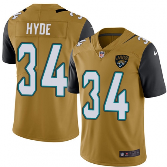 Youth Nike Jacksonville Jaguars #34 Carlos Hyde Limited Gold Rush Vapor Untouchable NFL Jersey - Ujersey