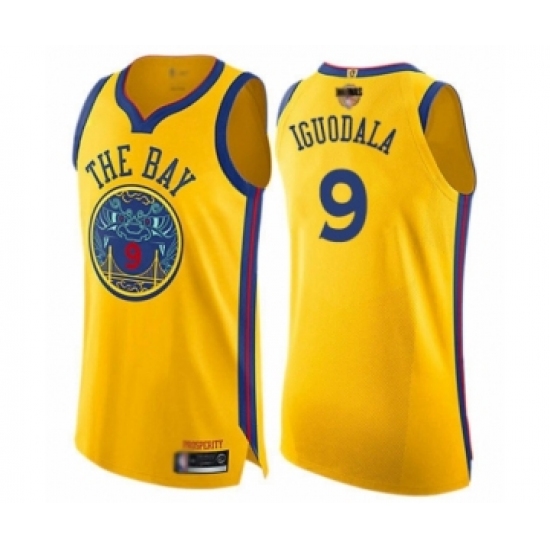 Women's Golden State Warriors #9 Andre Iguodala Swingman Gold 2019 Basketball Finals Bound Basketball Jersey - City Edition - Ujersey