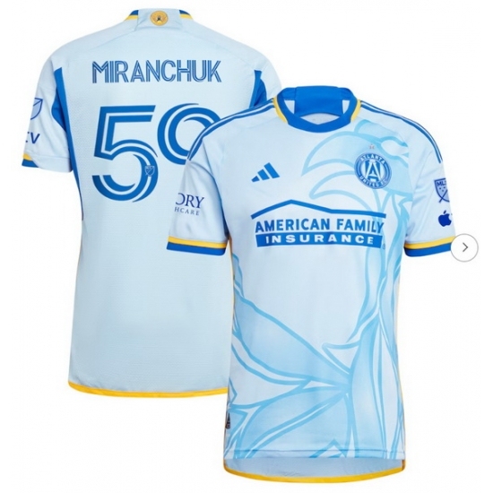 Men's Atlanta United FC Aleksei Miranchuk adidas Light Blue 2024 The Resurgens Kit Authentic Player Jersey - Ujersey