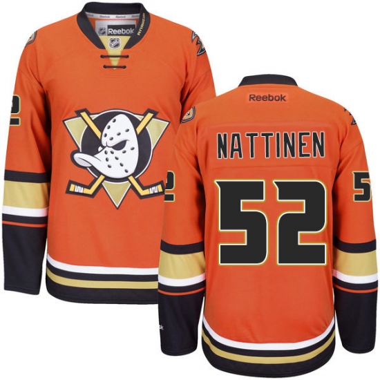 Women's Reebok Anaheim Ducks #52 Julius Nattinen Authentic Orange Third NHL Jersey - Ujersey