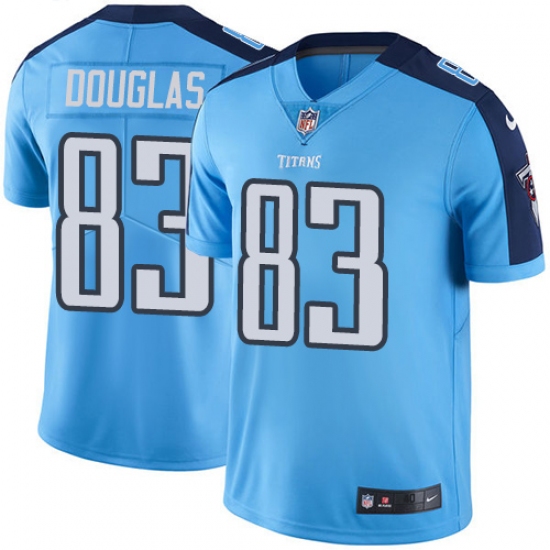Men's Nike Tennessee Titans #83 Harry Douglas Elite Light Blue Rush Vapor Untouchable NFL Jersey - Ujersey