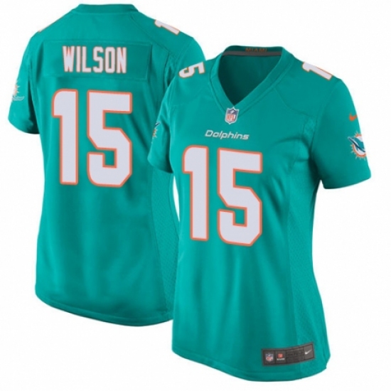 Women's Nike Miami Dolphins #15 Albert Wilson Game Aqua Green Team Color NFL Jersey - Ujersey