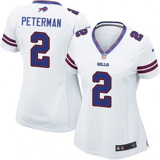 Women's Nike Buffalo Bills #2 Nathan Peterman Game White NFL Jersey - Ujersey