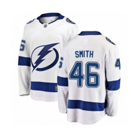 Men's Tampa Bay Lightning #46 Gemel Smith Fanatics Branded White Away Breakaway Hockey Jersey - Ujersey